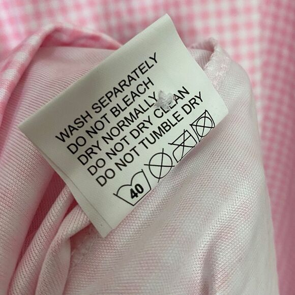 Collars & Co Polo Shirt Mens L Pink Gingham Plaid Performance Golf Preppy NEW - Picture 6 of 7